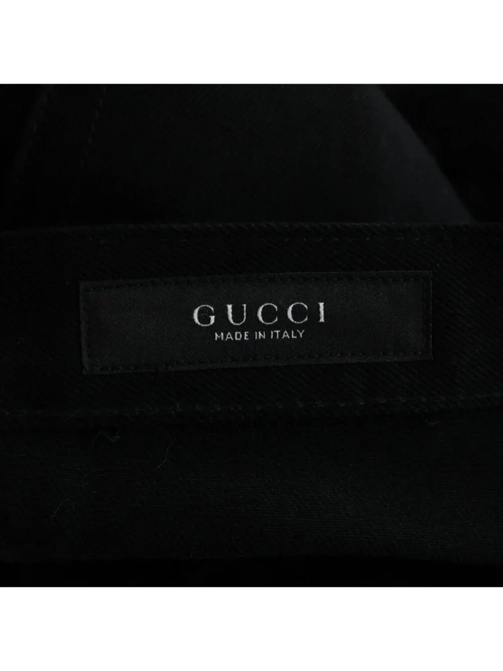 Gucci Horsebit Detail Denim Pants Black